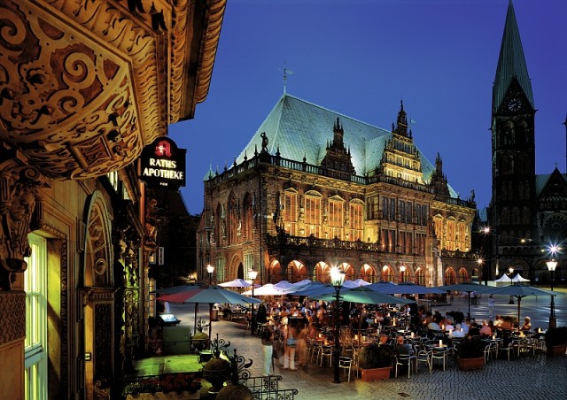 Marktplatz Bremen - Rathaus Nacht